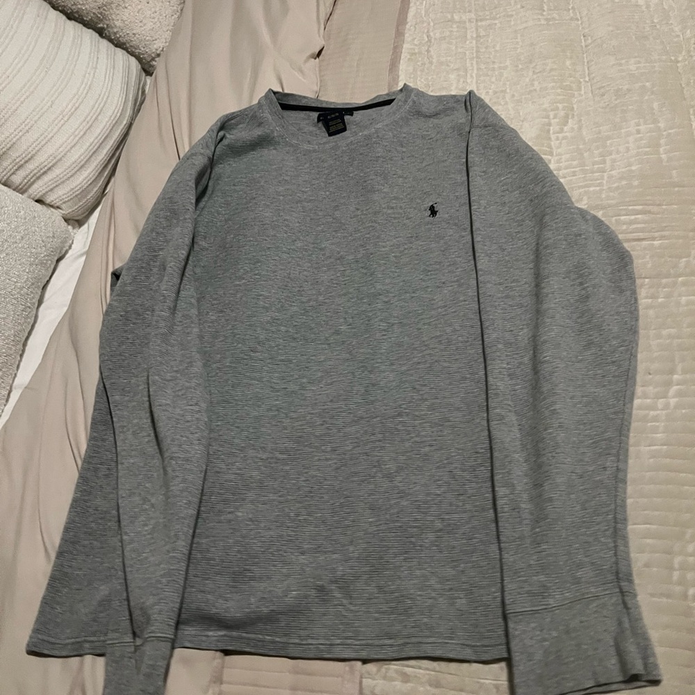 Polo by Ralph Lauren Heather Gray Thermal Shirt - Picture 4 of 14